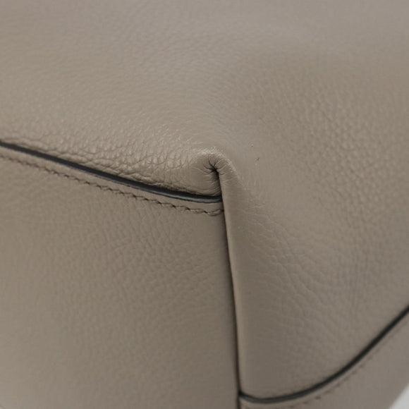 PRADA Shoulder Bag Leather Gray Gold 1BC051 Auth yk20522SAV