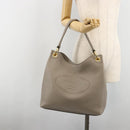 PRADA Shoulder Bag Leather Gray Gold 1BC051 Auth yk20522SAV-23