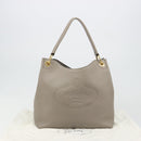 PRADA Shoulder Bag Leather Gray Gold 1BC051 Auth yk20522SAV-12