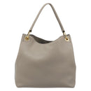 PRADA Shoulder Bag Leather Gray Gold 1BC051 Auth yk20522SAV-2