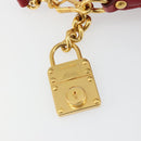 Miu Miu Matelasse Shoulder Bag Leather Red Gold Auth yk20524V-15