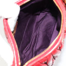Miu Miu Matelasse Shoulder Bag Leather Red Gold Auth yk20524V-18