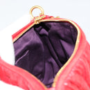 Miu Miu Matelasse Shoulder Bag Leather Red Gold Auth yk20524V-19
