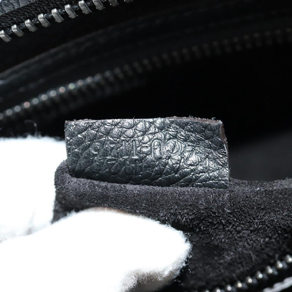 CELINE Luggage Mini Shopper Hand Bag Leather Black Silver Auth yk20526SAM
