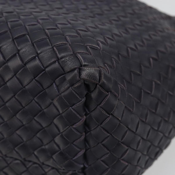 BOTTEGA VENETA INTRECCIATO Cabas PM Hand Bag Leather Purple Gold Auth yk20527SAV