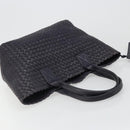 BOTTEGA VENETA INTRECCIATO Cabas PM Hand Bag Leather Purple Gold Auth yk20527SAV-6