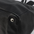 PRADA Tote Bag Leather 2way Black Silver Auth yk20528A-10