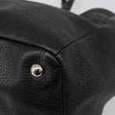 PRADA Tote Bag Leather 2way Black Silver Auth yk20528A-12