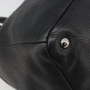 PRADA Tote Bag Leather 2way Black Silver Auth yk20528A-13