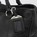 PRADA Tote Bag Leather 2way Black Silver Auth yk20528A-15