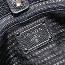 PRADA Tote Bag Leather 2way Black Silver Auth yk20528A-16