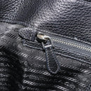 PRADA Tote Bag Leather 2way Black Silver Auth yk20528A-20