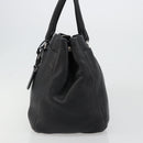 PRADA Tote Bag Leather 2way Black Silver Auth yk20528A-4