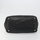PRADA Tote Bag Leather 2way Black Silver Auth yk20528A-9