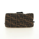 FENDI Zucca Canvas Mamma Baguette Mini Shoulder Bag Black Brown Auth yk20529SAM-5