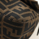 FENDI Zucca Canvas Mamma Baguette Mini Shoulder Bag Black Brown Auth yk20529SAM-16