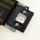 FENDI Zucca Canvas Mamma Baguette Mini Shoulder Bag Black Brown Auth yk20529SAM-9