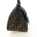 FENDI Zucca Canvas Mamma Baguette Mini Shoulder Bag Black Brown Auth yk20529SAM-4