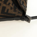 FENDI Zucca Canvas Mamma Baguette Mini Shoulder Bag Black Brown Auth yk20529SAM-8