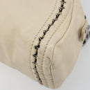 CHANEL Luxury Line Hand Bag Leather Cream Silver CC Auth yk20530SAV-15