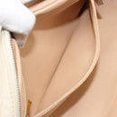 CHANEL Luxury Line Hand Bag Leather Cream Silver CC Auth yk20530SAV-21