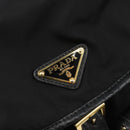 PRADA Backpack Nylon Black Gold Auth yk20532SAV-16