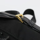 PRADA Backpack Nylon Black Gold Auth yk20532SAV-19
