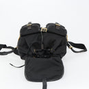 PRADA Backpack Nylon Black Gold Auth yk20532SAV-20