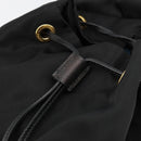 PRADA Backpack Nylon Black Gold Auth yk20532SAV-21