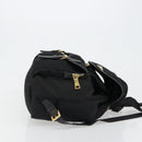 PRADA Backpack Nylon Black Gold Auth yk20532SAV-4