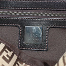FENDI Zucchino Canvas Mamma Baguette Shoulder Bag Beige Silver Auth yk20536SAM-21