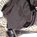 FENDI Zucchino Canvas Mamma Baguette Shoulder Bag Beige Silver Auth yk20536SAM-11