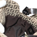 FENDI Zucchino Canvas Mamma Baguette Shoulder Bag Beige Silver Auth yk20536SAM-22