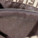 FENDI Zucchino Canvas Mamma Baguette Shoulder Bag Beige Silver Auth yk20536SAM-12
