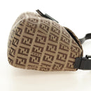 FENDI Zucchino Canvas Mamma Baguette Shoulder Bag Beige Silver Auth yk20536SAM-4