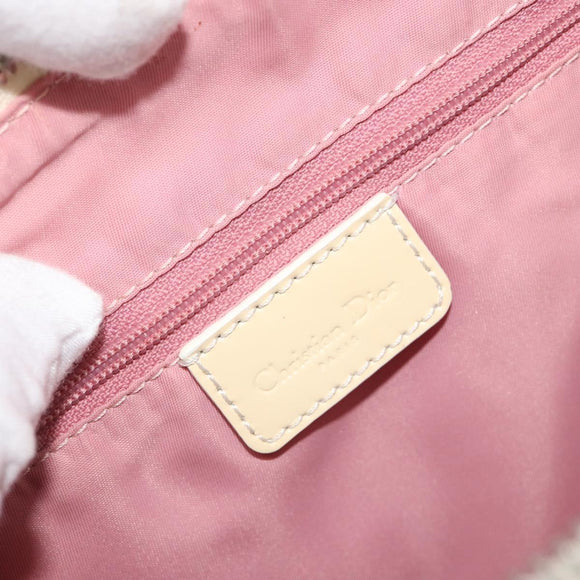Christian Dior Trotter Canvas Hand Bag PVC Pink Silver Auth yk20537