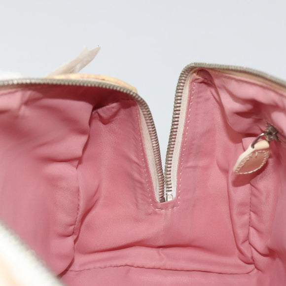 Christian Dior Trotter Canvas Hand Bag PVC Pink Silver Auth yk20537