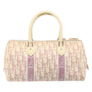 Christian Dior Trotter Canvas Hand Bag PVC Pink Silver Auth yk20537-2