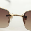 CHANEL Sunglasses Metal Gold CC Auth yk20538M-8