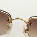 CHANEL Sunglasses Metal Gold CC Auth yk20538M-10
