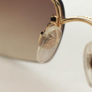 CHANEL Sunglasses Metal Gold CC Auth yk20538M-11