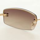 CHANEL Sunglasses Metal Gold CC Auth yk20538M-22