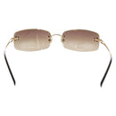 CHANEL Sunglasses Metal Gold CC Auth yk20538M-2