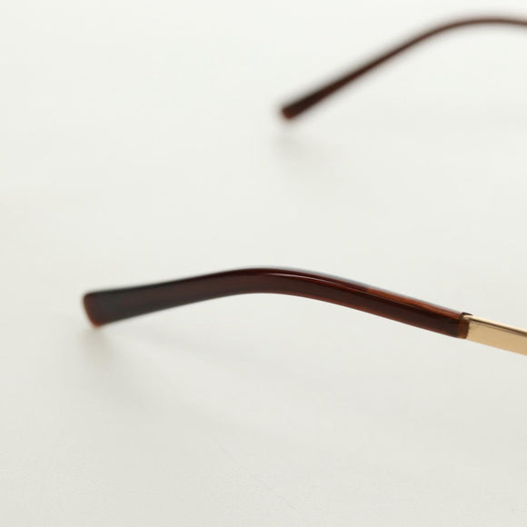 CHANEL Sunglasses Metal Gold CC Auth yk20538M