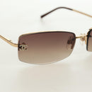CHANEL Sunglasses Metal Gold CC Auth yk20538M-5