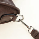 PRADA Hand Bag Leather 2way Brown Silver Auth yk20539SAM-12