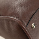 PRADA Hand Bag Leather 2way Brown Silver Auth yk20539SAM-16