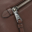 PRADA Hand Bag Leather 2way Brown Silver Auth yk20539SAM-20