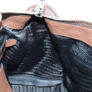 PRADA Hand Bag Leather 2way Brown Silver Auth yk20539SAM-27