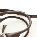 PRADA Hand Bag Leather 2way Brown Silver Auth yk20539SAM-8